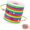Carehabi 1mm x 50m Filo Elastico per Braccialetti, Perline per Braccialetti Resistente, Cordone Arcobaleno Perline per Gioielli DIY, Bracciali, Collane, Artigianato, Decorazioni