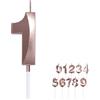 Tslinc Candele di compleanno con numero 3D, dorate, glitterate, per torta di compleanno, per torta di compleanno, 0, 1, 2, 3, 4, 5, 6, 7, 8, 9, decorazione per torta nuziale (oro rosa, 1)