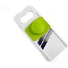 H&H Twin Blades Affettatore Manuale, 2 Lame in Acciaio, con Salvadita, Bianco/Verde