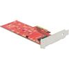 Delock Scheda pci Delock 4x + NVMe M.2 Key M int + Kuhlk. LowPro [89577]