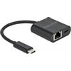 Delock Adattatore di rete usb DeLOCK tipo-C a Gigabit LAN+PW 10/100/1000Mbps [66644]
