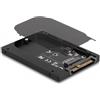 Delock Box esterno SSD 2.5'' Delock 63379 Convertitore da U.2 SFF-8639 a M.2 NVMe chiave M 7mm Nero [63379]