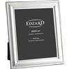 EDZARD Cornice Urbino (foto 20x25 cm) placcata argento antiossidante | Cornice placcata argento per foto 20x25 cm, con rilievo sfaccettato, retro in velluto, 2 ganci, portafoto
