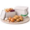 YourCasa Storra Porta Patate e Porta Aglio e Cipolla - Set 2 Contenitori in Metallo con Coperchio Ventilato, Maniglia e Design Retrò per Cucina