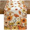 YEAMLTE Runner da Tavolo Autunno 180x30cm Decorazione Tavola Autunnale con Zucche