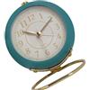 Cyrank Sveglia da Comodino, Senza Ticchettio Orologio da Tavolo Alimentato a Batteria Piccolo Orologio da Comodino Sveglia Silenziosa Orologio Analogico Per Bedroon Desk(Blu)
