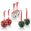 com-four® 6x decorazioni natalizie da appendere 6 cm Ø | metallo da appendere - campanelle decorative di latta come pendenti per finestre - porte e alberi di Natale