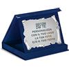 SECONDOTE Targa Personalizzata con Foto, Testo e Logo 20x15 cm | Cofanetto in Velluto Blu e Placca Argentata - Idea Regalo Personalizzabile per Laurea, Pensione e Anniversario - Premium