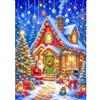 MEIYUDA DIY Diamond Painting Kit Villaggio di Natale con Babbo Natale Paesaggio innevato, 5D Pittura Diamante Kit, Diamond Painting Artigianale Per La Decorazione Della Parete Di Casa 30x40cm