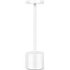 HYMZP Lampada da Tavolo Senza Fili，5000mAh Ricaricabile LED Eye-Protect Lampada da Tavolo,Dimmerabile, Lampada in metallo, per Sala da Pranzo,Camera da Letto (Bianco)