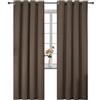 YSTELLAA Tende 100% Oscuranti Per Interni 2 Pezzi, 140×260cm, Effetto Lino, Tende Termiche, Con Anelli, Tenda Termica Isolante Freddo E Caldo, Fonoassorbenti, Moderne, Caffè