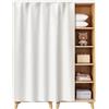 NEPHRA Tendina Sottolavello Cucina Autoadesivo in Flanella e Tende Scorrevoli per Armadi con Binario Scorrevole, per Armadio Camera da Letto Soggiorno Bagno (L × A)(Off white,80 x 120 cm)