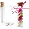 Aurora Store 12 bottigliette in Vetro con Tappo in Sughero Bomboniera per Confetti h.15 cm diam. 2.5 cm Tipo provetta Matrimonio Battesimo Laurea Nascita Party