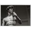 ConKrea Quadro su Tela Canvas INTELAIATO - con Cornice - David Michelangelo - Museo - Firenze - 70x100cm - Stile Moderno Bianco - (cod.1907)