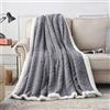 EAQ Plaid Coperta Pile 150x200cm, Coperta Termica, Coperta Pile Matrimoniale in Morbida e Spessa, Coperta in Pelliccia Sintetica per Divano e Letto (Grigio, 150x200cm)