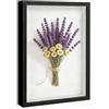 VIQIHEOE Cornice portafoto da riempire, 40 x 50 cm, in legno, rettangolare, profondità 3 cm, con pannello acrilico trasparente, cornice 3D, per bouquet di nozze, opere d'arte fai da te, colore nero