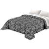 Tata Home Trapunta Invernale Singola Imbottita 300 gr/mq Piumone Caldo Letto Singolo 160x260 cm Fantasia Animalier Made in Italy MOD. Zebrato Bianco e Nero