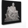 ConKrea QUADRO SU TELA CANVAS - INTELAIATO - PRONTO DA APPENDERE - Pietà di Michelangelo - Marmo di Carrara - Vaticano Roma San Pietro - Arte - 50x50cm - Senza Cornice - (cod.1356)