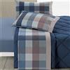 Gabel Wilson, Completo Lenzuola, Misura Piazza e Mezza, in Madapolam di 100% Cotone, Made in Italy