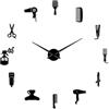 Generico BSTIT Strumenti di Barbieria (Parrucchiere) Orologio da Parete Decorativo Moderno con Design Unico, Adatto per Casa e Ufficio (Nero, 37 pollici)
