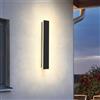 ZTWLEED Applique Esterno LED 8W 40CM Nero IP65,Luce Bianco Caldo 3000K | Lampada Da Parete Impermeabile,Luce Decorativa Lunga Per Villa,Giardino,Balcone,Terrazzo,Ingresso,110-240V
