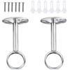 Hicello 16 mm staffe per binari per tende, staffa per bastoni per vestiti, supporti per bastoni sospesi montati a soffitto, accessori per binari per armadi in acciaio inossidabile per il bagno