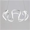 AHQX LED Lampada A Sospensione Semplice Lampadario Moderno in Metallo Acrilico Lampadari in Alluminio Creativo Lampadario A Forma Regolabile in Altezza Soggiorno Sala Da Pranzo Studio Corridoio,Bianca