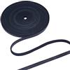 GORGECRAFT Cordoncino piatto in pelle bovina da 4,5 m (6 mm, nero)