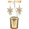 Jsleid Portacandele Rotante Carosello, Natalizio Spinning Tea Light, Portacandele Girevole(Senza Candele), Rotazione Dipendente dal Calore, per Natale, Decorazioni Interne, Regali (Fiocco di neve)