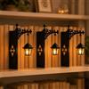 CLMETHE 2 lampade vintage libreria mini lanterne sospensione luce LED calda base decorata fermalibri fili ideali angolo lettura studio biblioteca domestica,3Pcs
