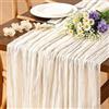 YEAMLTE Runner Tavolo Chiffon 3m Comodo Runner da Tavolo Tulle (Bianco) | Runner Tavolo Matrimoni Decorazione da Tavola a Tema Bohémien per Feste, Battesimi, Baby Shower