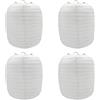 Niuhong 4 Pcs Ornamento Lampada Carta Giapponese Appeso Lanterna Rotonda Paralume Sospensione Cinese Lampade Carta Bambini Decorazione Partito Matrimonio Battesimo Compleanno Giardino (bianco)