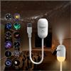 Generic Proiettore Notturno Galassia 2 in 1, Proiettore USB per Cielo Stellato con 3/12/24 Film di Proiezione, Mini Lampada da Parete LED, Proiettore LED Portatile per Camera da Letto, Soffitto, Auto