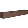 LBSIGN Mobile TV Sospeso 200 cm 4 Ante A Ribalta Noce Scuro Lume