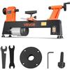 VEVOR Tornio per Legno da Banco 560 W 304 x 465 mm 5 Velocità Regolabili Acciaio #45, Principianti, Fai da Te, Lavorazione Legno e Tornitura, Velocità Regolabile, 650/1100/1600/2200/3200 giri/min