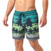 RIPT Performance RIPT Costume Uomo Asciugatura Rapida - Pantaloncini Mare con Rete Interna, Protezione UV50, Boardshort Spiaggia Nuoto Surf Estate (Lime/Blu, XXL)