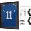 Cornice Teca per Maglia Calcio 60x80 cm Legno UV Espositore Maglie Sportive