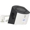 BTICINO Multipresa Desktop S3714DBUW, Multipresa Elettrica 5 Posti, Caricatore Wireless 15W, Prese USB A+C, 2 Prese Schuko, Ciabatta Elettrica con Interruttore e Led, Spina Piccola 10A, Cavo 2 Metri