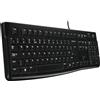Logitech K120 Corded Keyboard tastiera USB Russo Nero