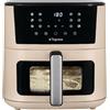 Tognana, Friggitrice ad aria 10L, doppia resistenza, display digitale, timer, 80-200°C, finestra, 2300W, Champagne