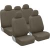 BDK carXS UltraLuxe - Set completo di coprisedili per auto, 9 pezzi, in ecopelle, con coprisedili anteriori e posteriori, coprisedili per auto, camion, furgoni, SUV