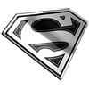 Fan Emblems Adesivo cromato per auto con logo classico di Superman, nero e cromato