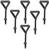 GoCraft Set di ganci appendiabiti vintage in ferro battuto, 6 ganci artigianali in metallo forgiato per cappotti, asciugamani, sciarpe - ganci decorativi da parete coloniali per ingresso, fango e