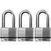 Master Lock M5XTRILH Magnum - Lucchetto resistente per esterni, con chiave, confezione da 3