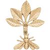 IndianShelf Ganci decorativi da parete a forma di ape carino per bambini ganci per appendere appendiabiti in ottone dorato montaggio a parete bagno decorazione da parete vintage porta asciugamani