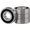 XiKe 4 Pezzi 6204-2RS Cuscinetti a sfera 20x47x14mm Guarnizioni in Gomma e Acciaio cromato e Pre-lubrificati, 6204RS Cuscinetti a sfere a gola profonda