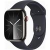Apple Watch Series 9 Acciaio inossidabile 45 mm (2023) | GPS + Cellular | Mezzanotte | Cinturino Sport Mezzanotte M/L