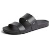 Reef Women's Cushion Bounce Vista Suede Slide Sandal, Black Natural, 7 UK