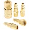 YASTA Set Attacco Rapido Aria Compressa Per Tubo Dell'Aria 5pz 1/4'' Maschio Femmina
