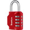 SharkByte Lucchetto a combinazione resistente - Lucchetto a combinazione a 4 cifre resistente alle intemperie con arco in acciaio inossidabile, codice ripristinabile antiruggine per palestra, scuola